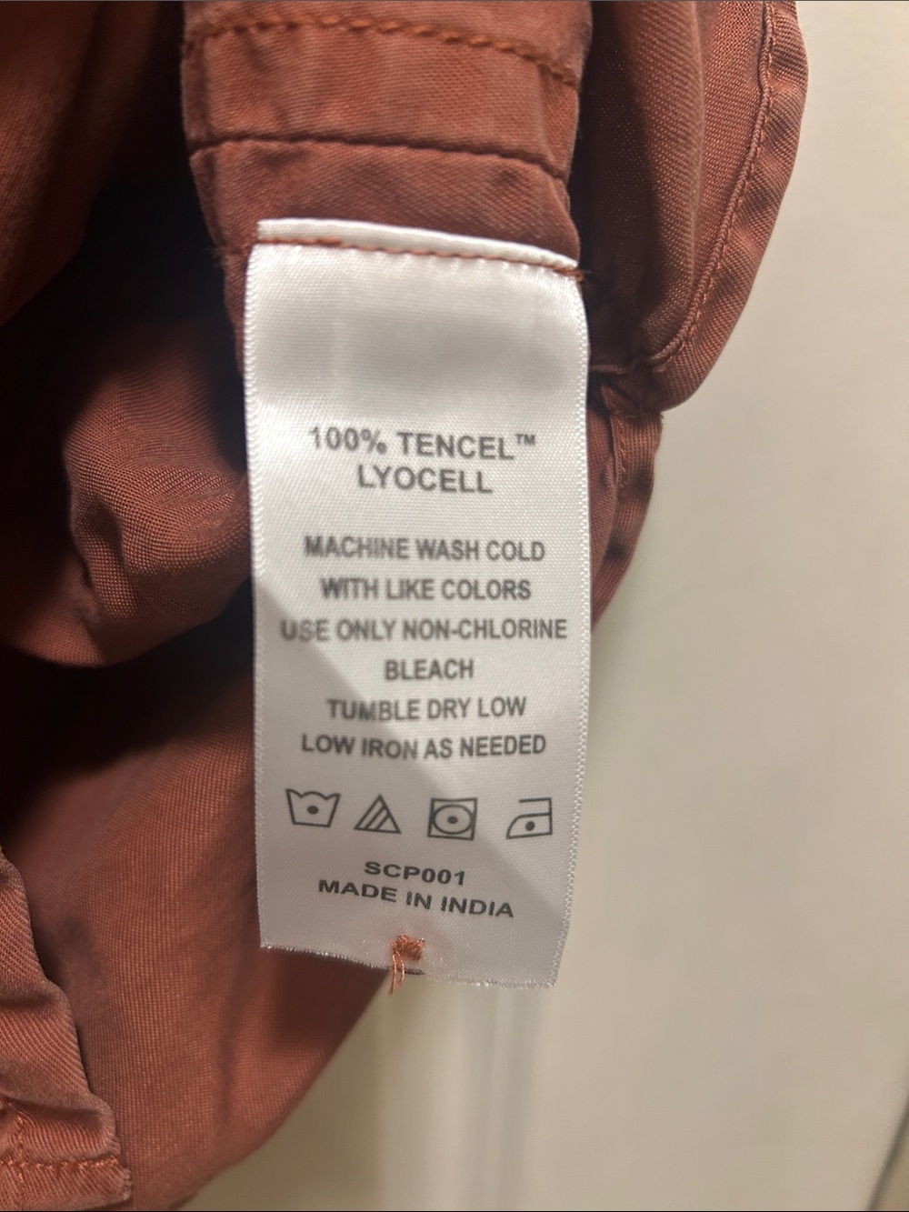 Quince Rust-Tone Button-Front Blouse - Picture 3 of 5